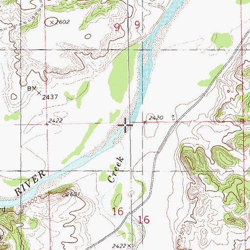 Topographic Map of Sand Creek, ND