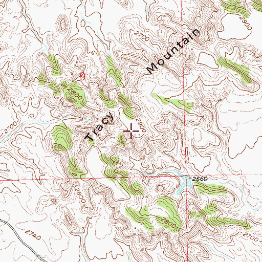 Topographic Map of Tracy Mountain, ND