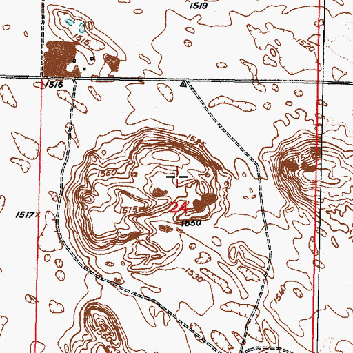 Topographic Map of McHenry County, ND