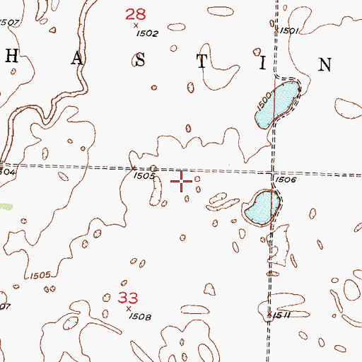 Topographic Map of Wynn County (historical), ND