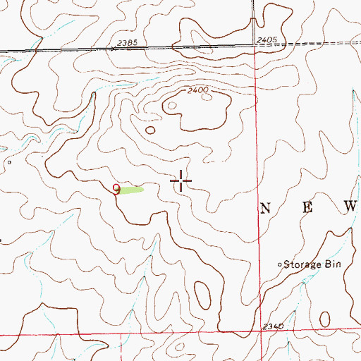 Topographic Map of Flannery County (historical), ND