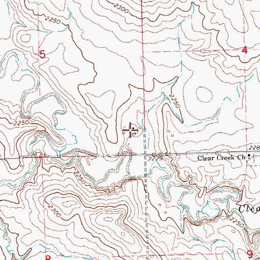 Topographic Map of H Olson Ranch, ND