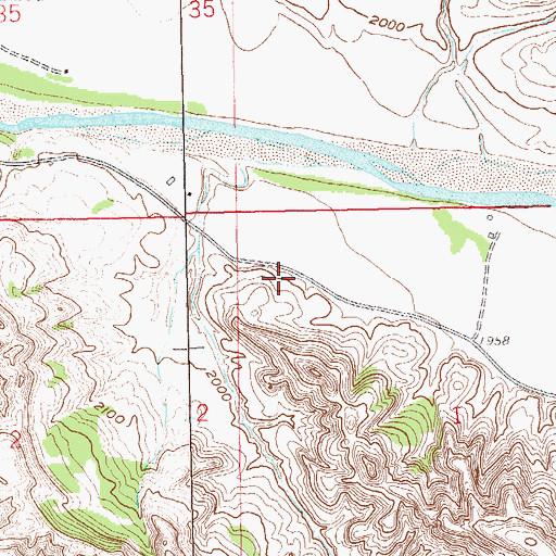 Topographic Map of W Watson Ranch, ND