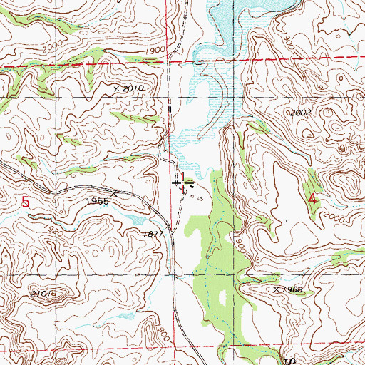 Topographic Map of Sorenson Ranch, ND