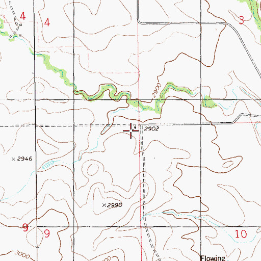 Topographic Map of Horse Creek Association Headquarters, ND