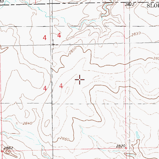 Topographic Map of Rocky Ridge Oilfield, ND