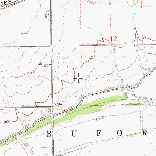 Topographic Map of E Brenna Ranch, ND
