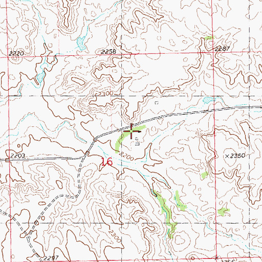 Topographic Map of M Wahus Ranch, ND