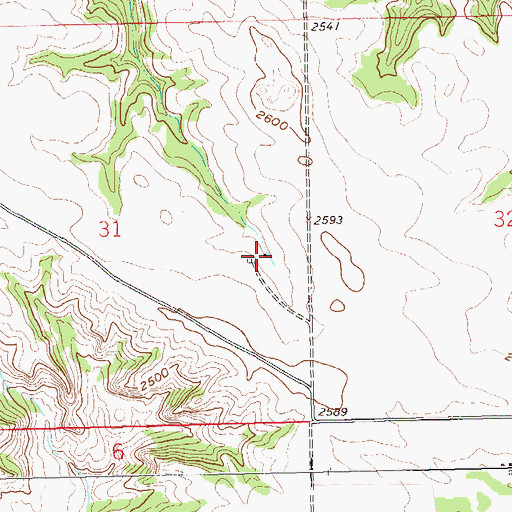 Topographic Map of C Lange Ranch, ND