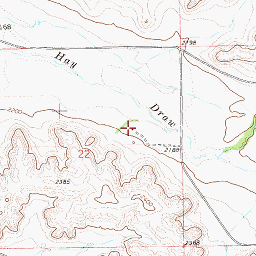 Topographic Map of W Lewis Ranch, ND