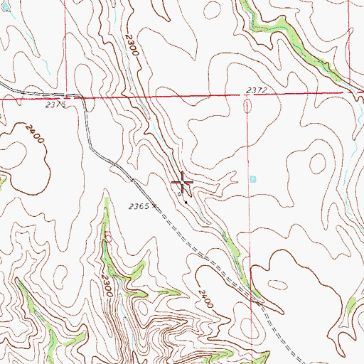 Topographic Map of G Wright Ranch, ND