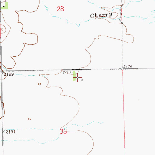 Topographic Map of A Gravos Ranch, ND