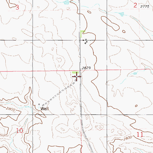 Topographic Map of Clouse Ranch, ND