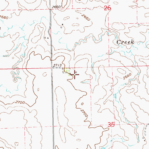 Topographic Map of Kordonowy Ranch, ND
