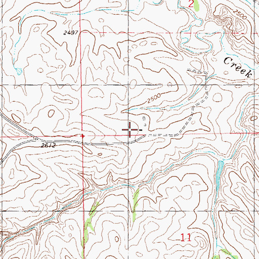 Topographic Map of Myers Ranch, ND