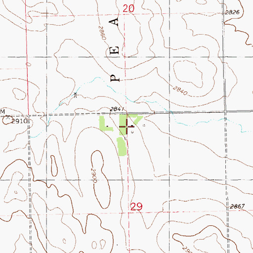 Topographic Map of Erickson Ranch, ND