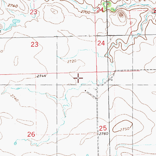 Topographic Map of Hewson Ranch, ND