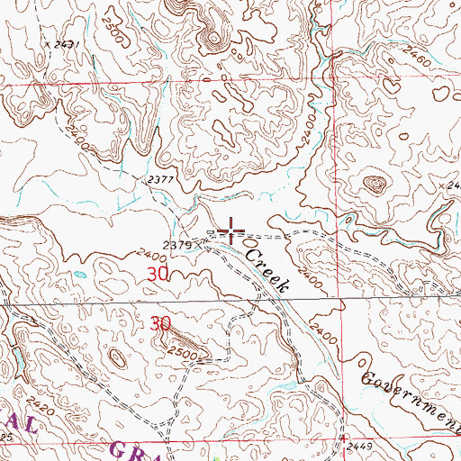 Topographic Map of Thompson Ranch, ND