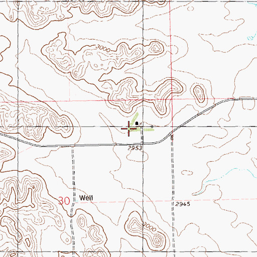 Topographic Map of Bloomgren Ranch, ND
