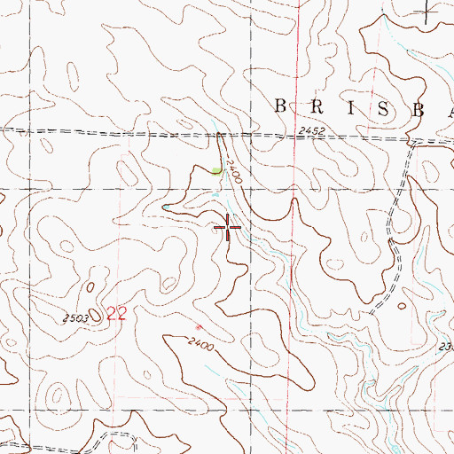 Topographic Map of Unorganized Territory of East Grant, ND