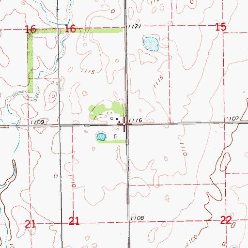 Topographic Map of Township of Howes, ND