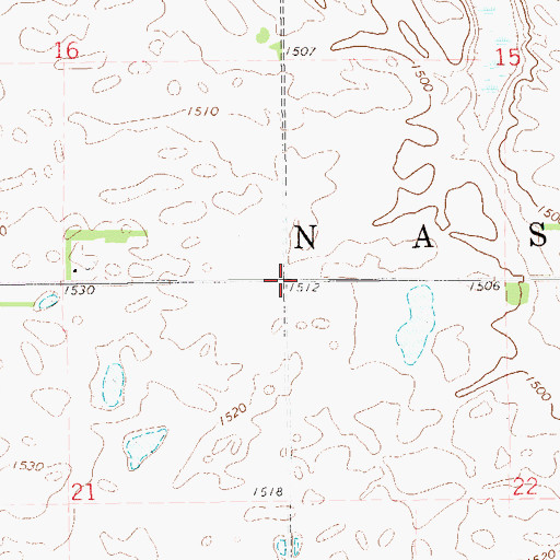 Topographic Map of Township of Nash, ND