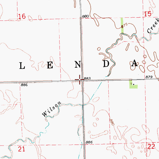 Topographic Map of Township of Allendale, ND
