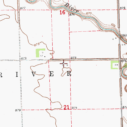 Topographic Map of Township of Elm River, ND