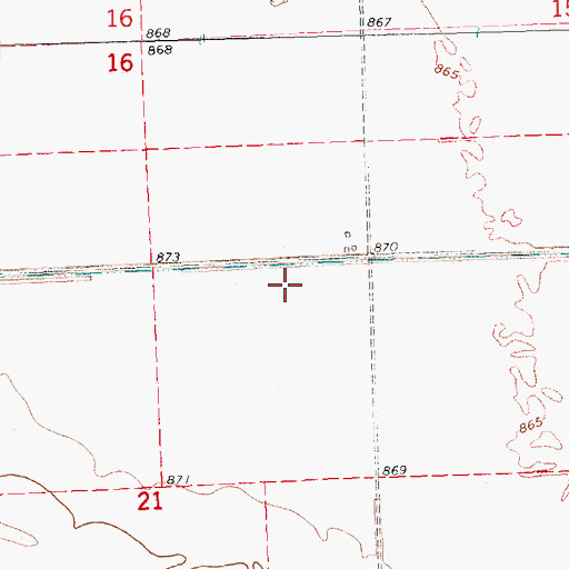 Topographic Map of Township of Herberg, ND