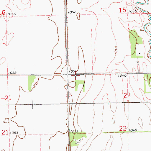 Topographic Map of Township of Garfield, ND
