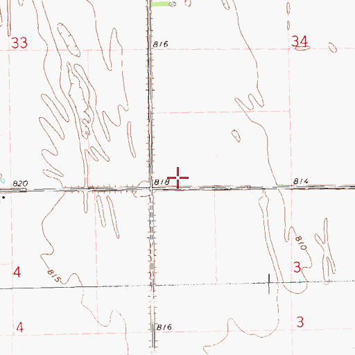 Topographic Map of Township of Midland, ND