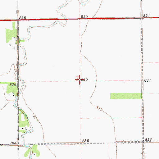 Topographic Map of Township of Hamilton (historical), ND