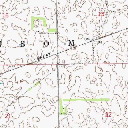 Topographic Map of Township of Ransom, ND
