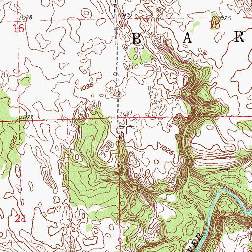Topographic Map of Township of Barrie, ND