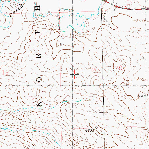 Topographic Map of Township of North Fork, ND