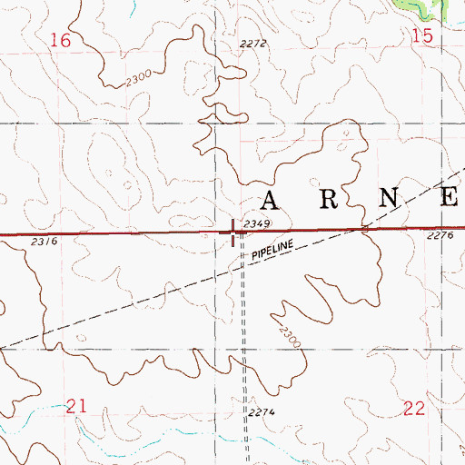 Topographic Map of Township of Arnegard, ND