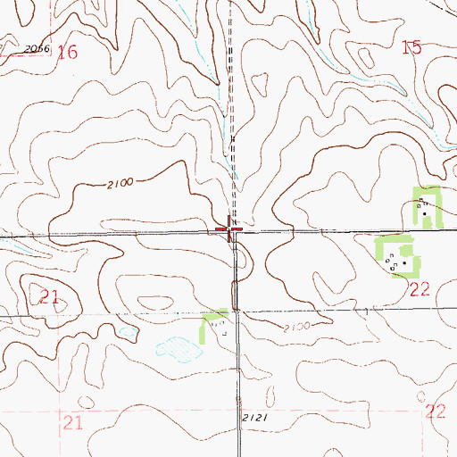 Topographic Map of Township of Winner, ND