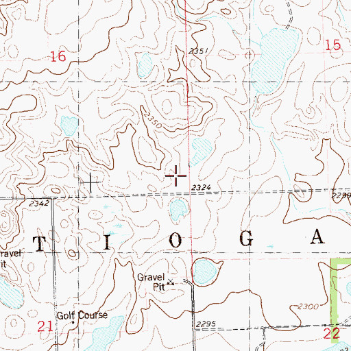 Topographic Map of Township of Tioga, ND