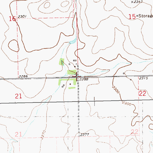Topographic Map of Township of New Home, ND