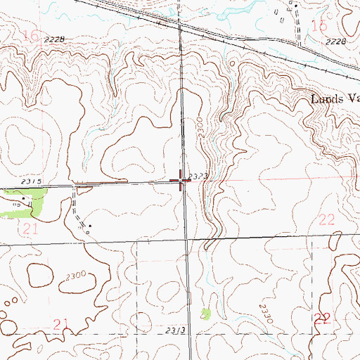 Topographic Map of Township of Powers, ND