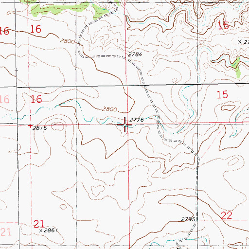 Topographic Map of Township of Richland Center, ND