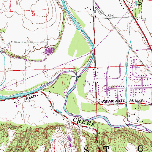 Topographic Map of Sevenmile Creek, OH