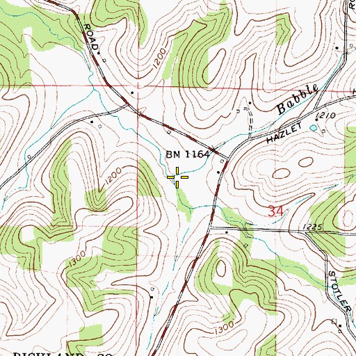 Topographic Map of Babble Brook, OH