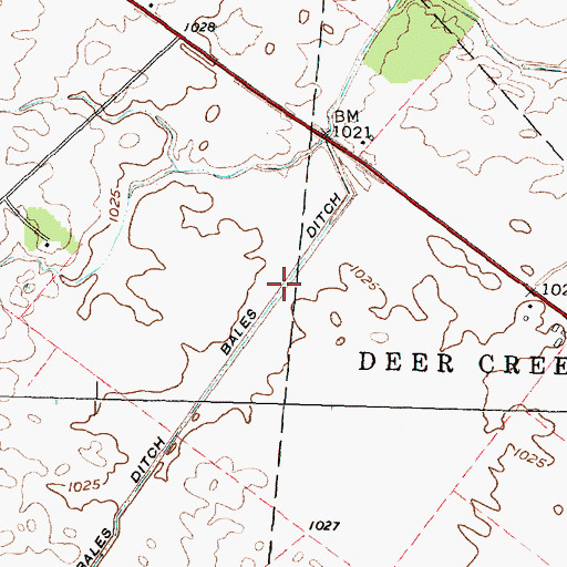 Topographic Map of Bales Ditch, OH