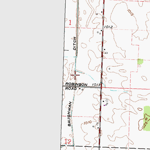 Topographic Map of Baughman Ditch, OH