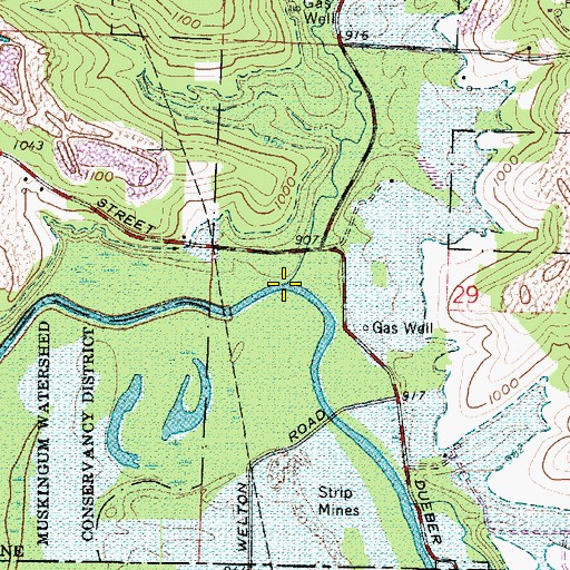 Topographic Map of Beal Run, OH