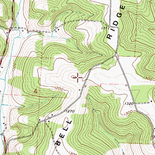 Topographic Map of Bell Ridge, OH