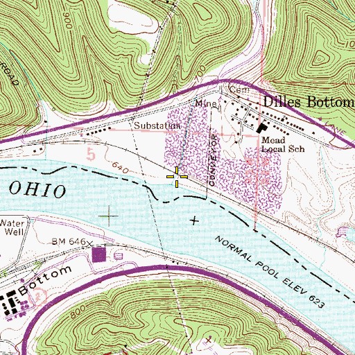 Topographic Map of Big Run, OH