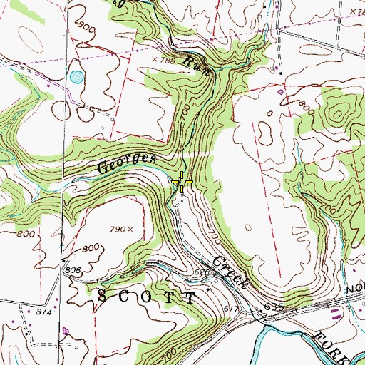 Topographic Map of Big Run, OH