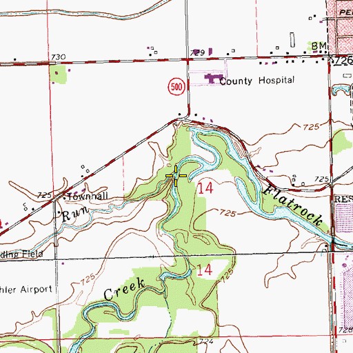 Topographic Map of Big Run, OH